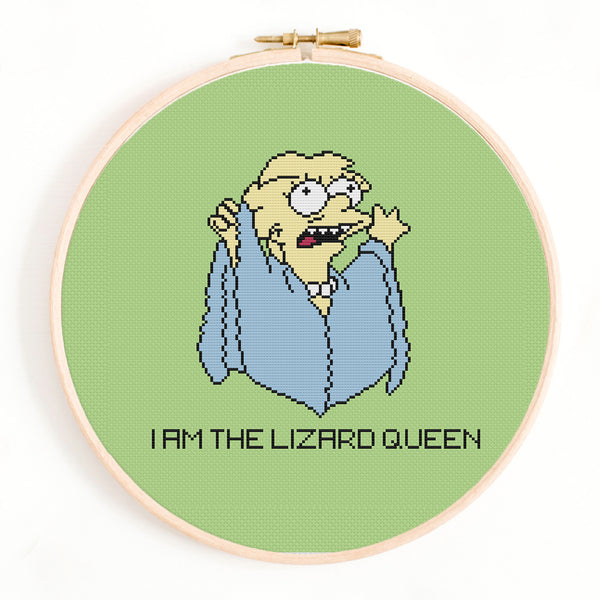 'Lizard Queen' The Simpsons Cross Stitch Pattern