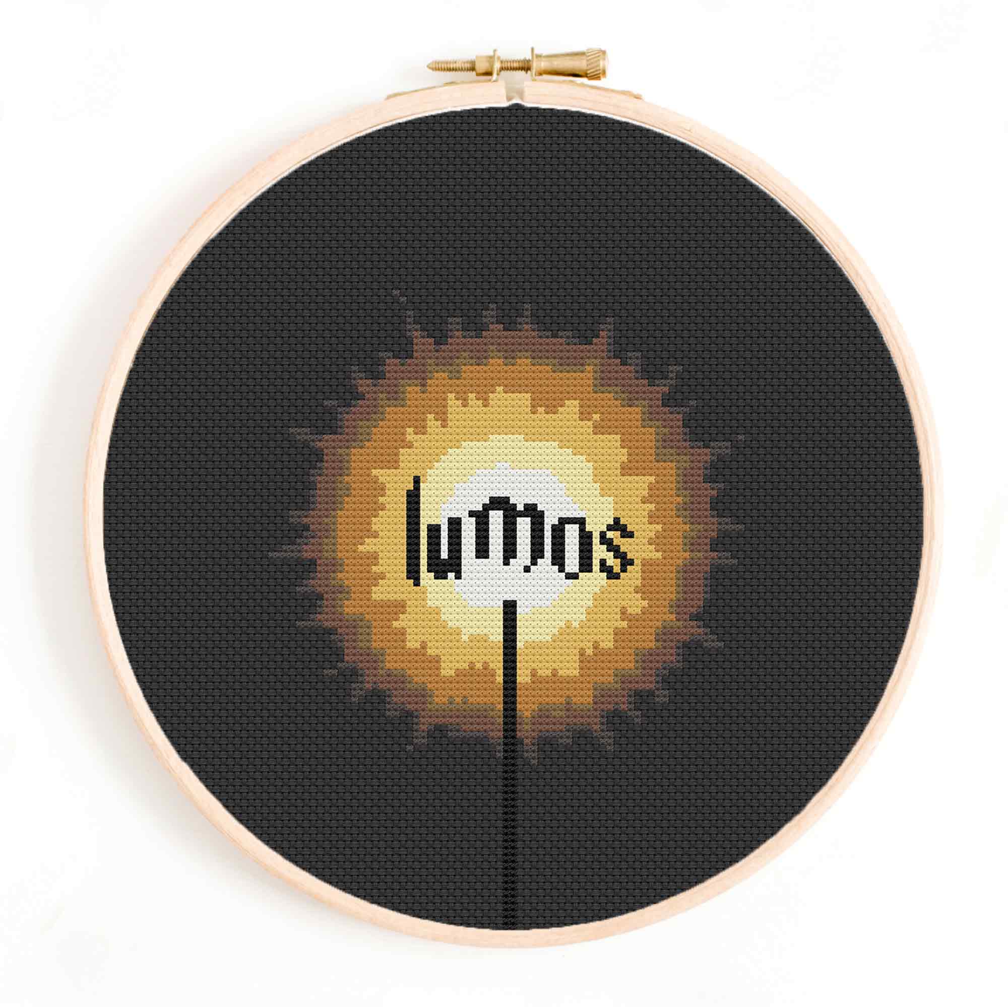 Lumos Magic Spell Cross Stitch Pattern
