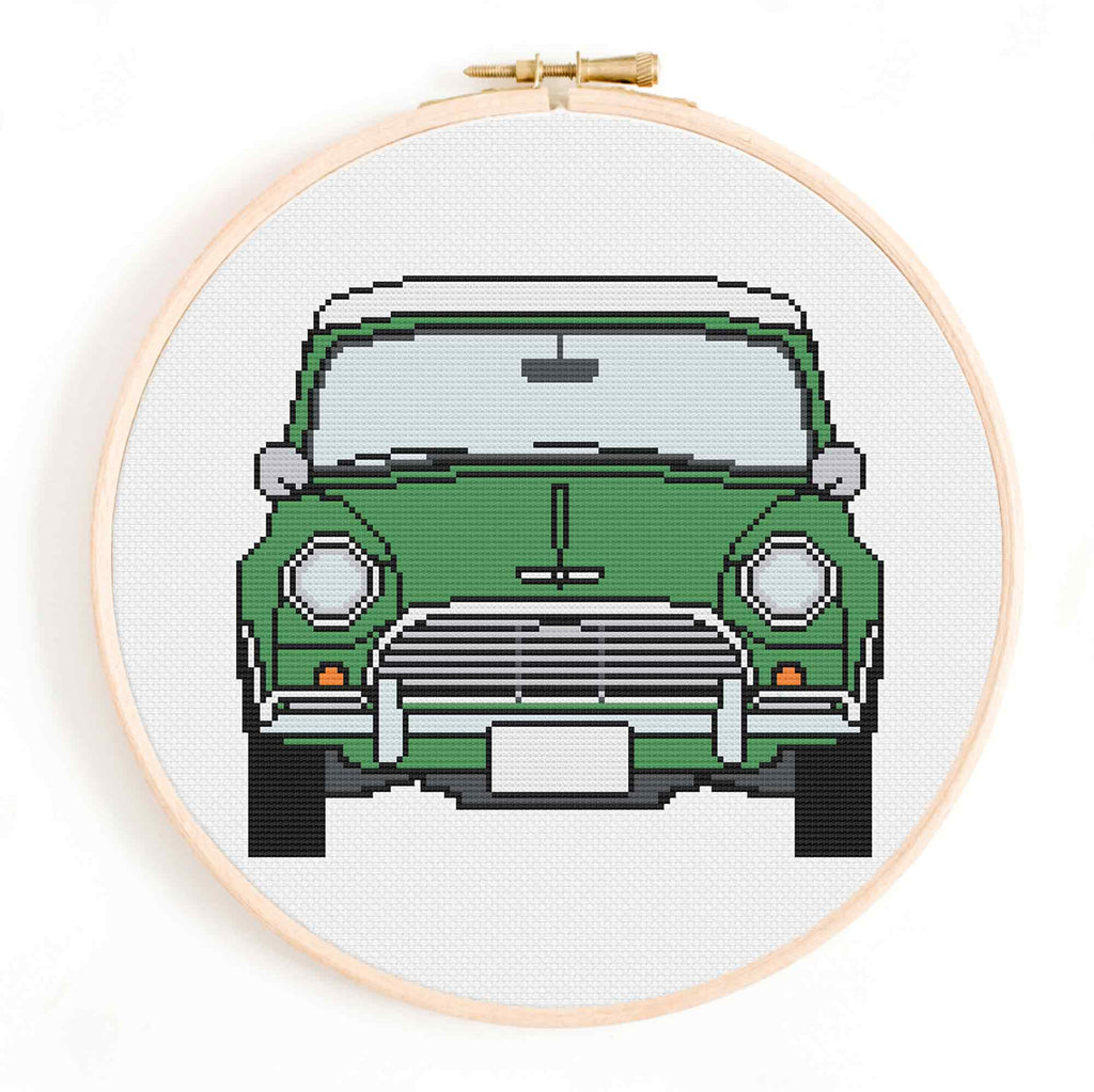 Mini Cooper Cross Stitch Pattern – Happy Sloth Patterns