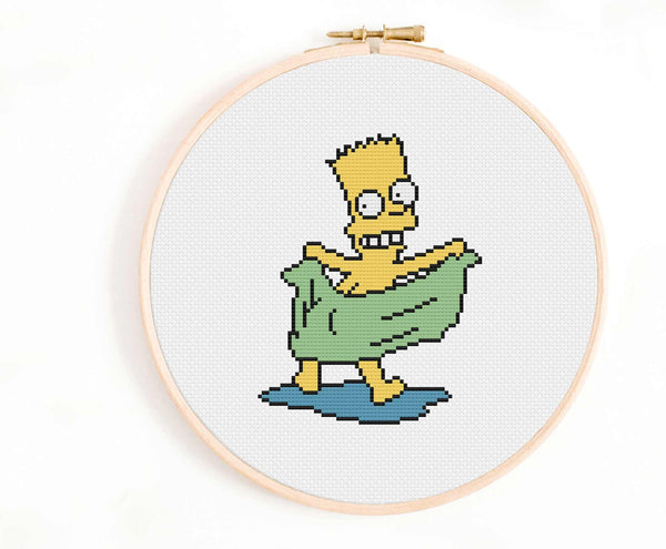 'Bathtime Bart' The Simpsons Cross Stitch Pattern