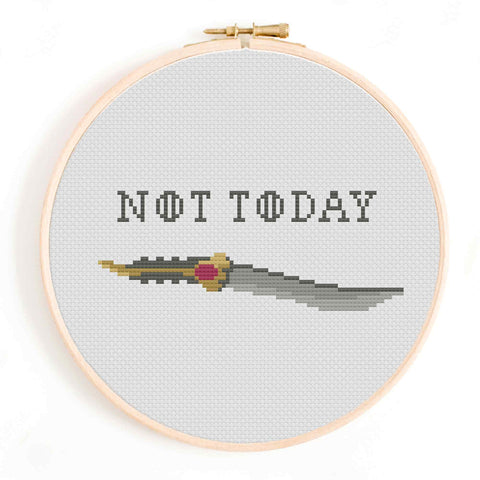 'Not Today' Game of Thrones Cross Stitch Pattern