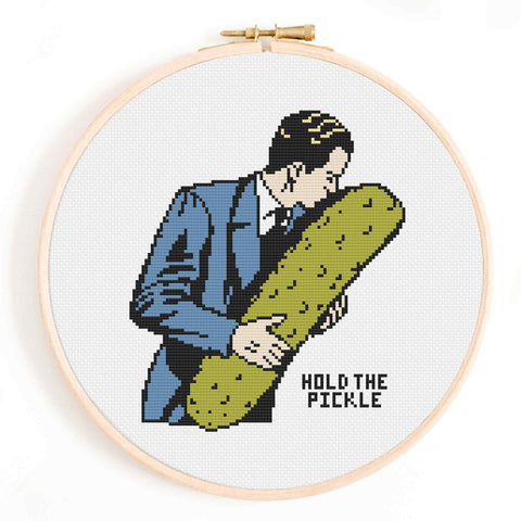 Hold the Pickle Cross Stitch Pattern