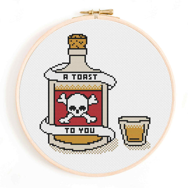 Poison Bottle Cross Stitch Pattern