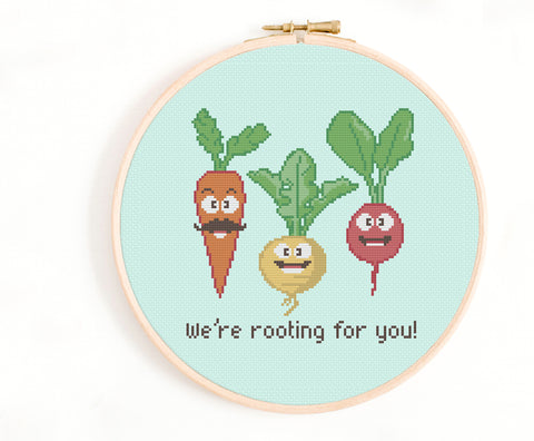 We're Rooting For You! Cross Stitch Pattern