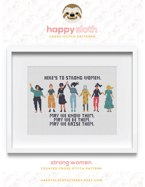 Strong Women Cross Stitch Pattern