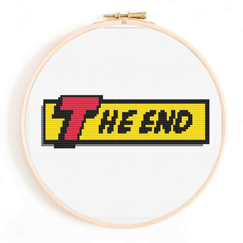 'The End' Pop Art Cross Stitch Pattern