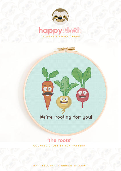 We're Rooting For You! Cross Stitch Pattern