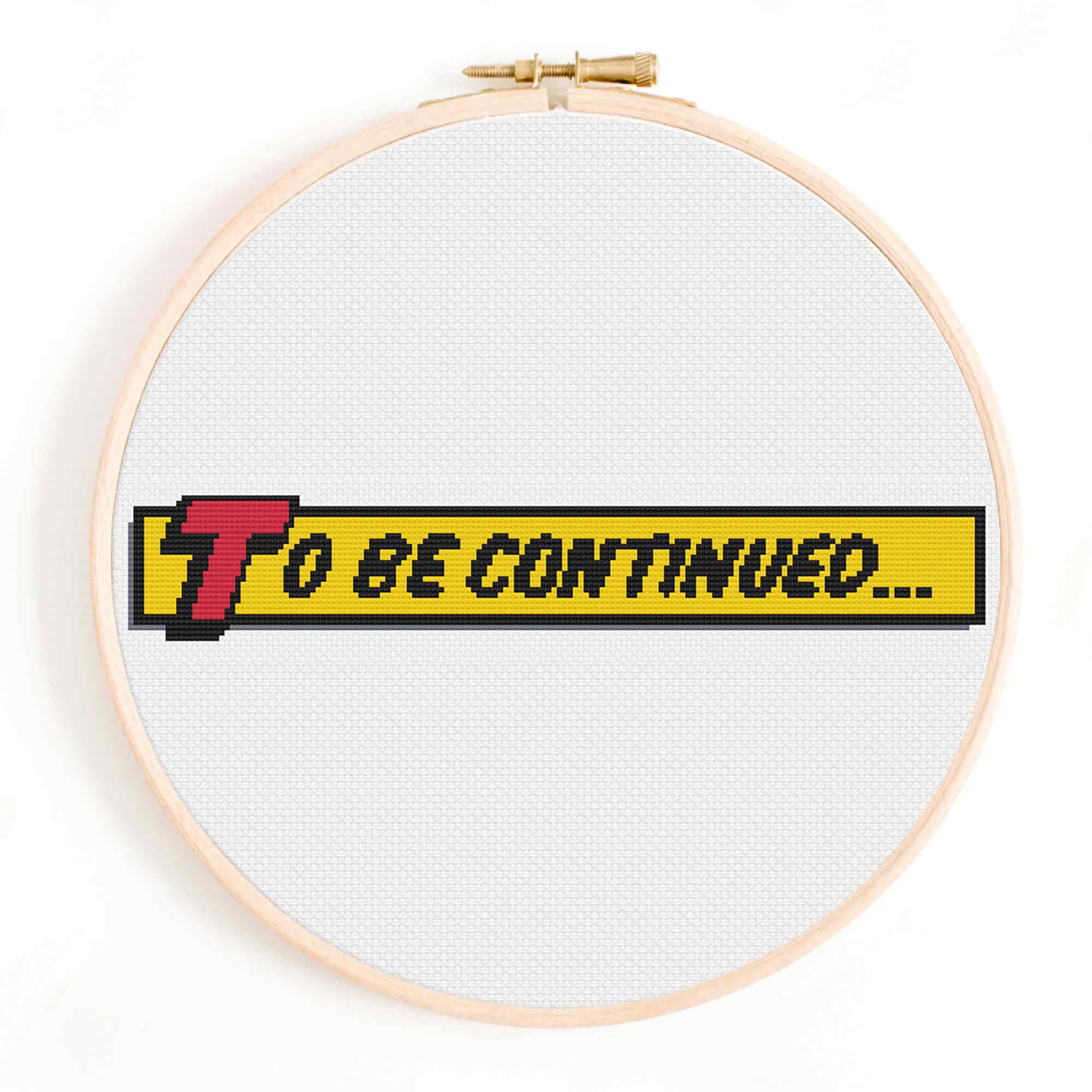 'To Be Continued' Pop Art Cross Stitch Pattern