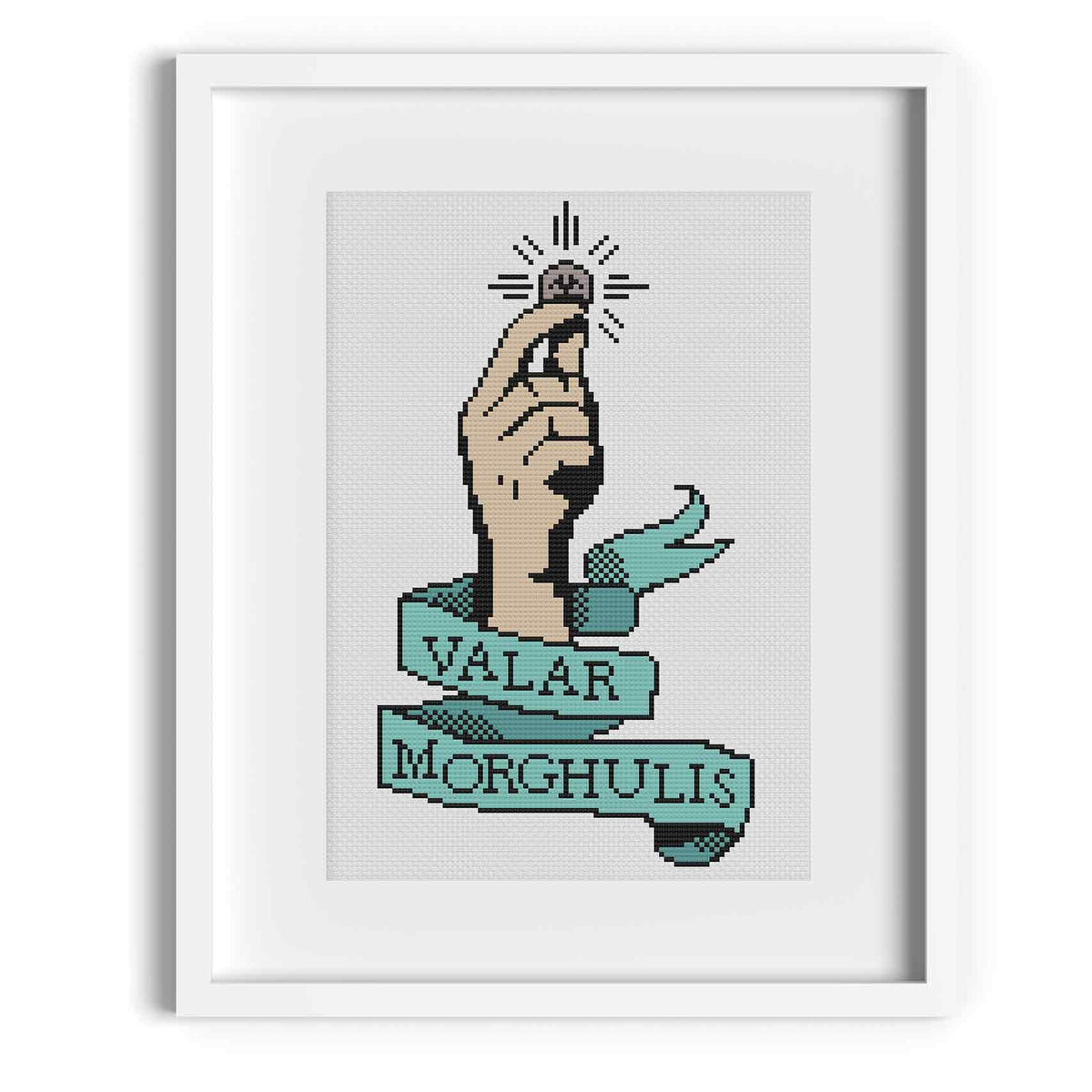 Game of Thrones 'Valar Morghulis' Cross Stitch Pattern – Happy Sloth ...