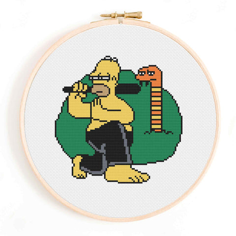 'Whacking Day' Simpsons Cross Stitch Pattern