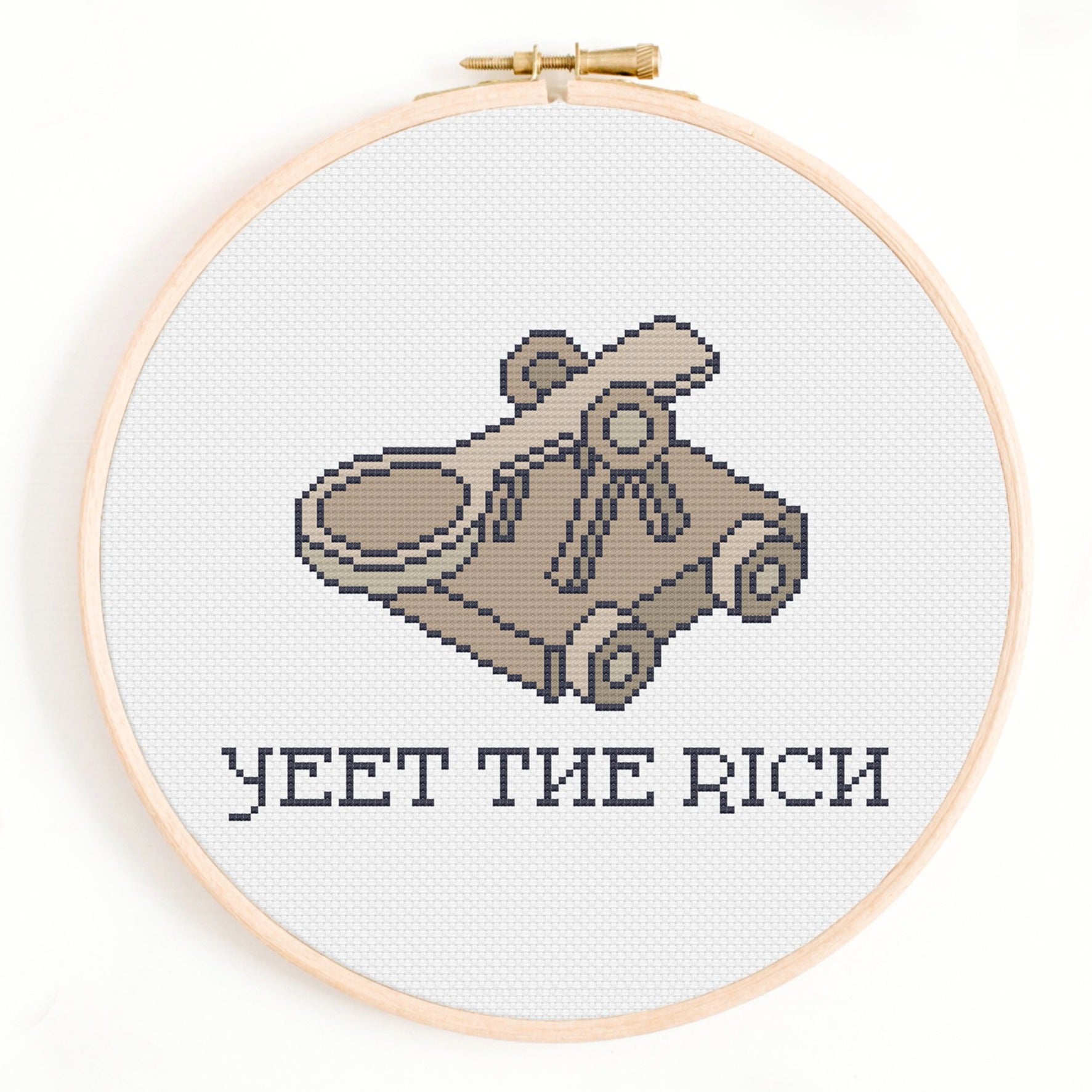 Yeet the Rich Cross Stitch Pattern
