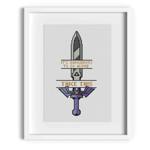 Legend of Zelda Sword Cross Stitch Pattern